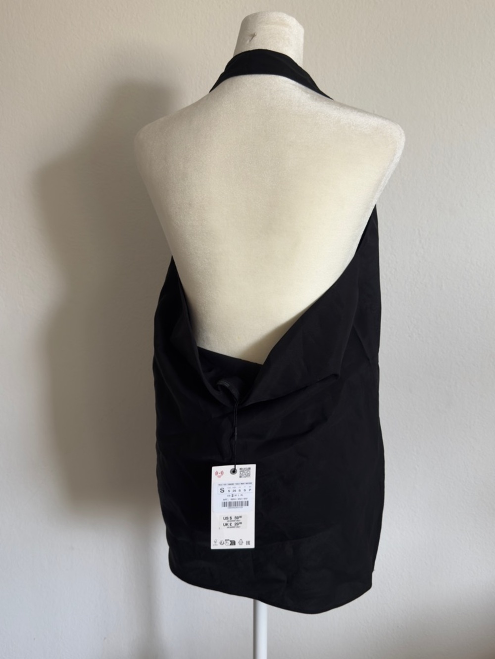 ZARA NWT Black Halter Backless top  - Brand